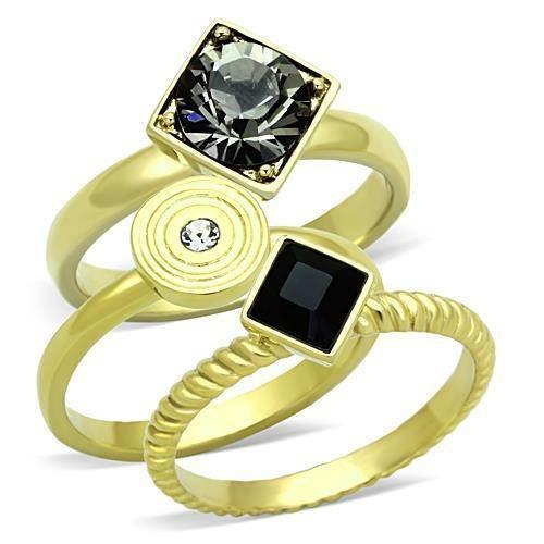 TK1417 - IP Gold(Ion Plating) Stainless Steel Ring with Top Grade - Brand My Case