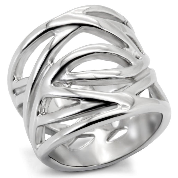 TK144 - High polished (no plating) Stainless Steel Ring with No Stone - Brand My Case