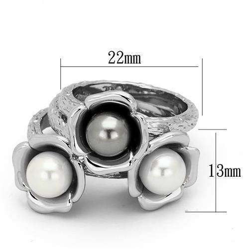 TK1449 - High polished (no plating) Stainless Steel Ring with - Brand My Case