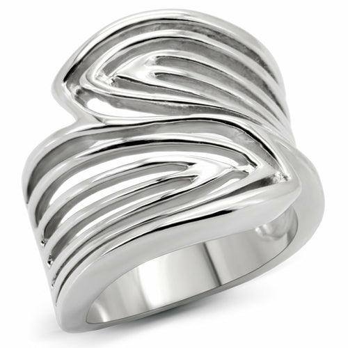 TK153 - High polished (no plating) Stainless Steel Ring with No Stone - Brand My Case