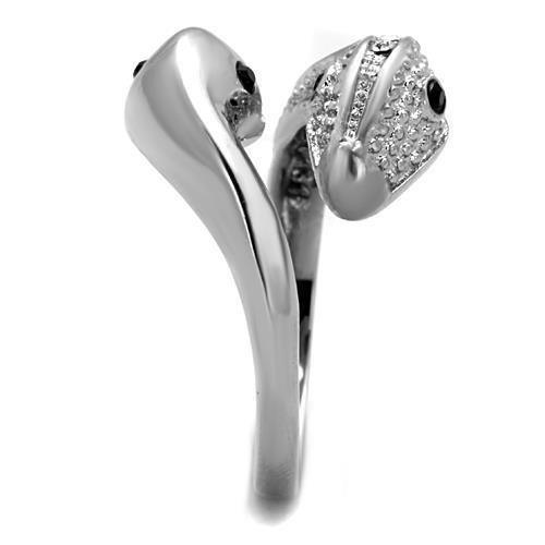 TK1532 - High polished (no plating) Stainless Steel Ring with Top - Brand My Case