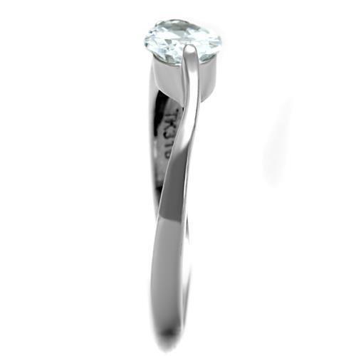 TK1542 - High polished (no plating) Stainless Steel Ring with AAA - Brand My Case