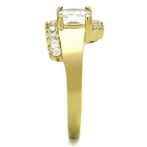 TK1588 - IP Gold(Ion Plating) Stainless Steel Ring with AAA Grade CZ - Brand My Case