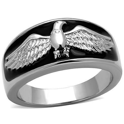 TK1597 - High polished (no plating) Stainless Steel Ring with Epoxy - Brand My Case