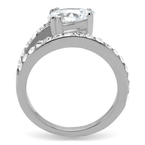 TK166 - High polished (no plating) Stainless Steel Ring with AAA Grade - Brand My Case