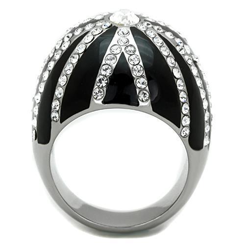 TK1679 - High polished (no plating) Stainless Steel Ring with Top - Brand My Case