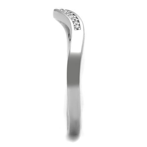 TK1682 - High polished (no plating) Stainless Steel Ring with AAA - Brand My Case