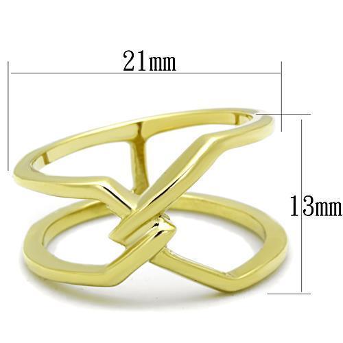 TK1717 - IP Gold(Ion Plating) Stainless Steel Ring with No Stone - Brand My Case