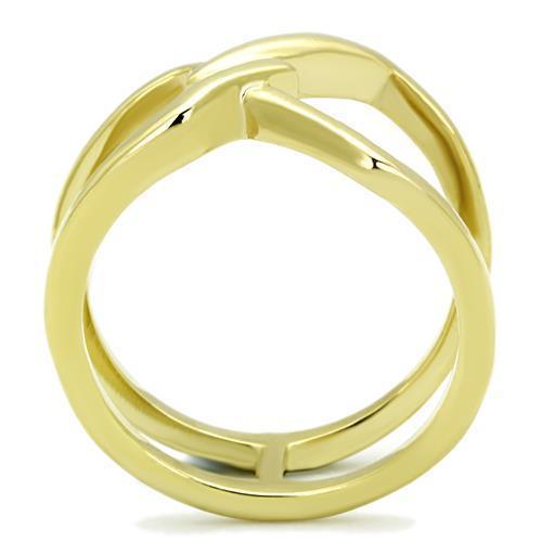 TK1717 - IP Gold(Ion Plating) Stainless Steel Ring with No Stone - Brand My Case