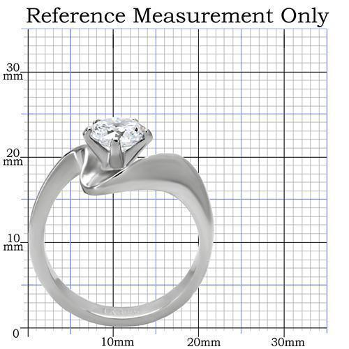 TK172 - High polished (no plating) Stainless Steel Ring with AAA Grade - Brand My Case