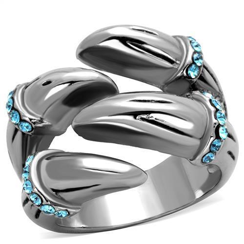 TK1779 - High polished (no plating) Stainless Steel Ring with Top - Brand My Case