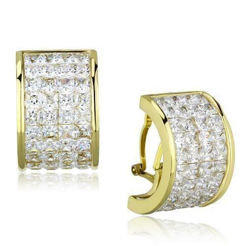 TK1807 - IP Gold(Ion Plating) Stainless Steel Earrings with AAA Grade - Brand My Case