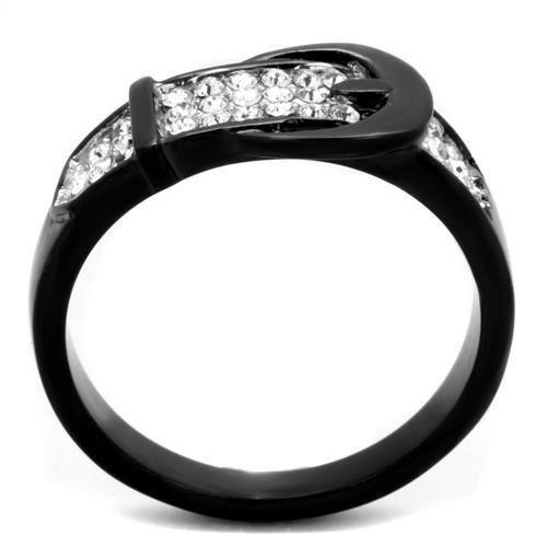 TK1868 - Two-Tone IP Black (Ion Plating) Stainless Steel Ring with Top - Brand My Case