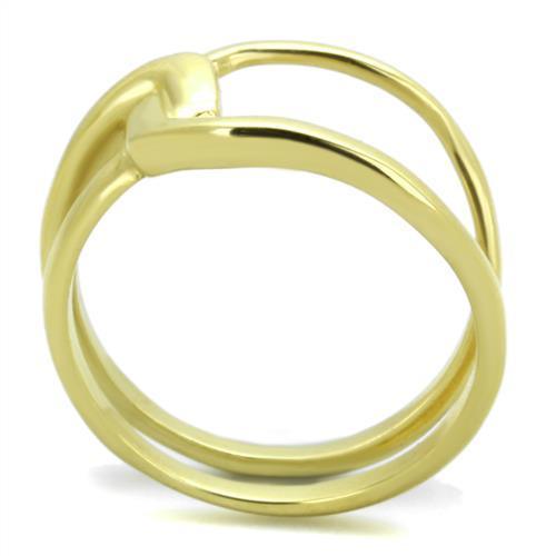 TK1883 - IP Gold(Ion Plating) Stainless Steel Ring with No Stone - Brand My Case