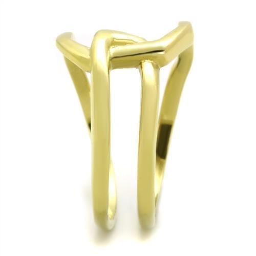 TK1883 - IP Gold(Ion Plating) Stainless Steel Ring with No Stone - Brand My Case