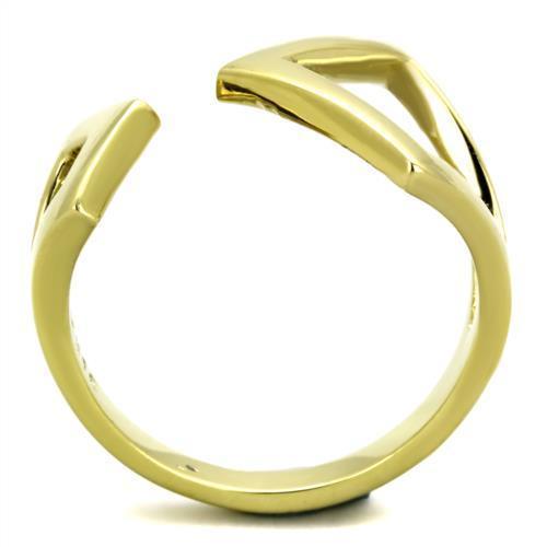 TK1903 - IP Gold(Ion Plating) Stainless Steel Ring with No Stone - Brand My Case