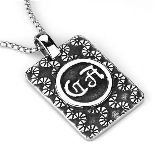 TK1992 - High polished (no plating) Stainless Steel Necklace with No - Brand My Case