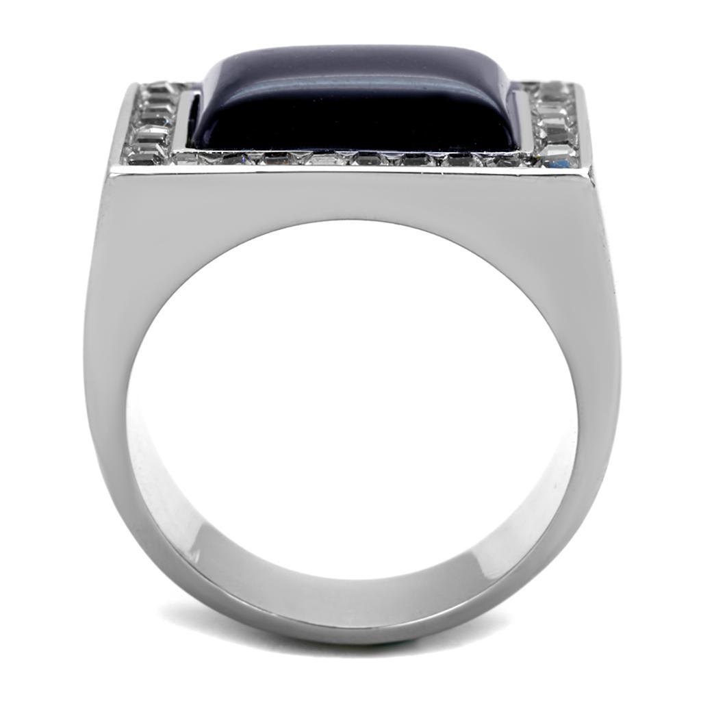 TK2065 - High polished (no plating) Stainless Steel Ring with - Brand My Case