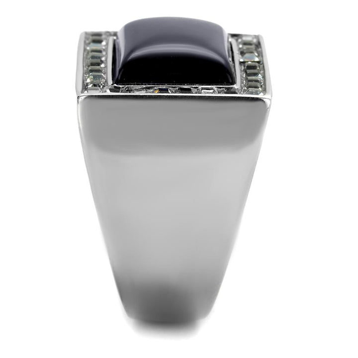 TK2065 - High polished (no plating) Stainless Steel Ring with - Brand My Case