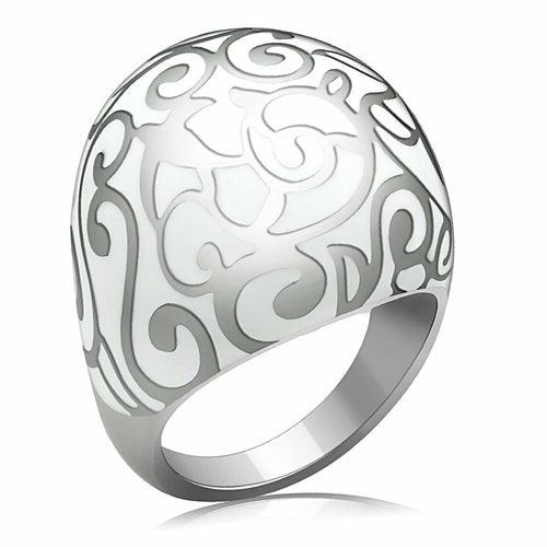 TK215 - High polished (no plating) Stainless Steel Ring with No Stone - Brand My Case