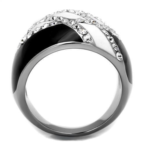 TK2211 - High polished (no plating) Stainless Steel Ring with Top - Brand My Case