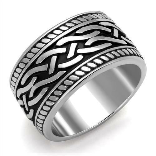 TK2239 - High polished (no plating) Stainless Steel Ring with Epoxy - Brand My Case