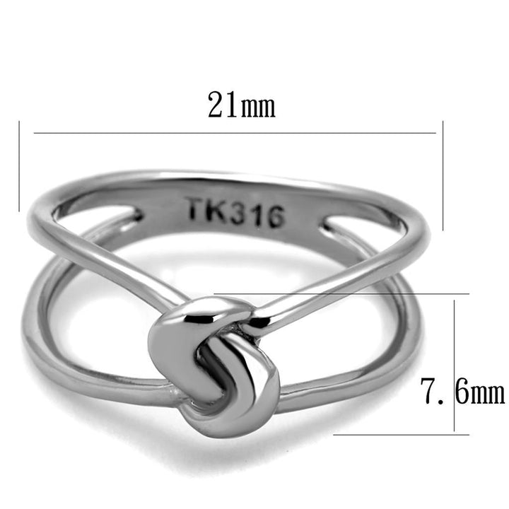 TK2262 - High polished (no plating) Stainless Steel Ring with No Stone - Brand My Case