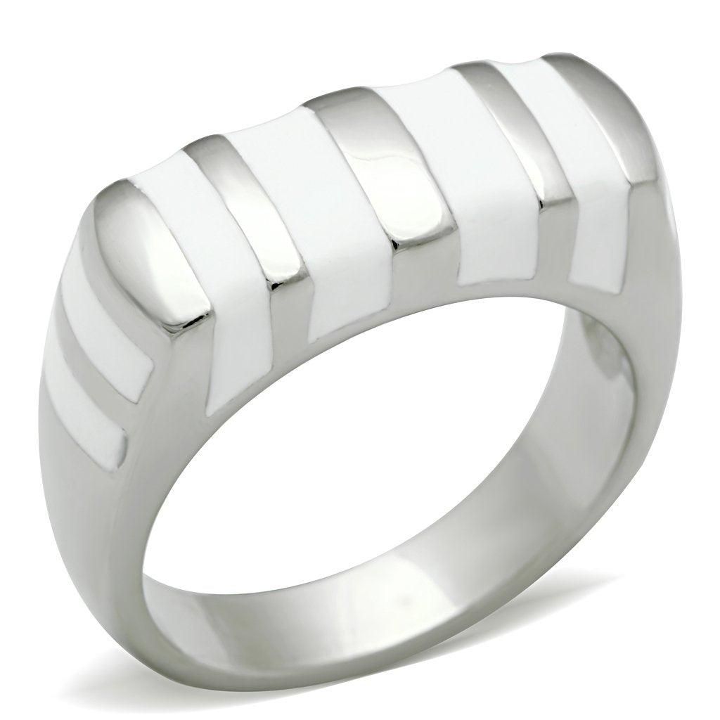 TK231 - High polished (no plating) Stainless Steel Ring with No Stone - Brand My Case