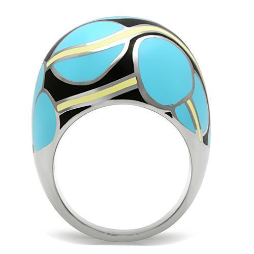 TK249 - High polished (no plating) Stainless Steel Ring with No Stone - Brand My Case