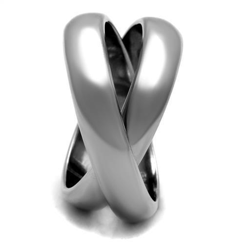 TK2498 - High polished (no plating) Stainless Steel Ring with No Stone - Brand My Case