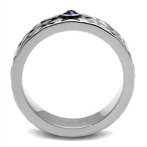 TK2565 - High polished (no plating) Stainless Steel Ring with Top - Brand My Case