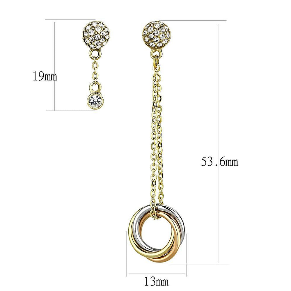 TK2579 - IP Gold & IP Rose Gold (Ion Plating) Stainless Steel Earrings - Brand My Case