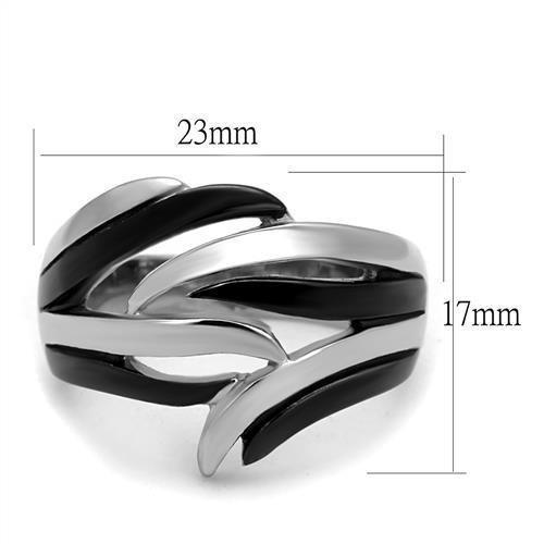 TK2605 - Two-Tone IP Black (Ion Plating) Stainless Steel Ring with No - Brand My Case