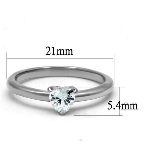 TK2904 - High polished (no plating) Stainless Steel Ring with AAA - Brand My Case