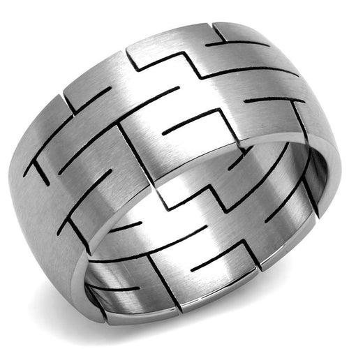 TK2920 - High polished (no plating) Stainless Steel Ring with No Stone - Brand My Case