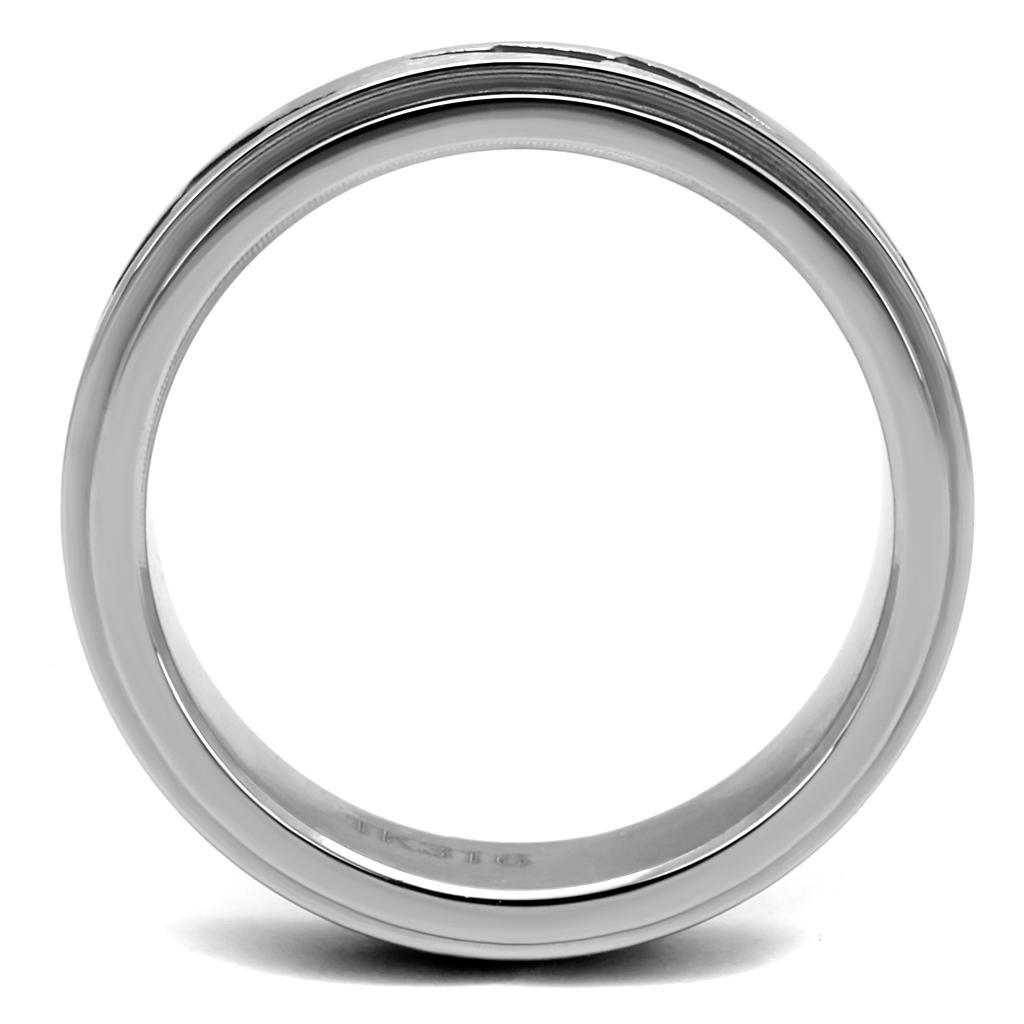 TK2926 - High polished (no plating) Stainless Steel Ring with Epoxy - Brand My Case