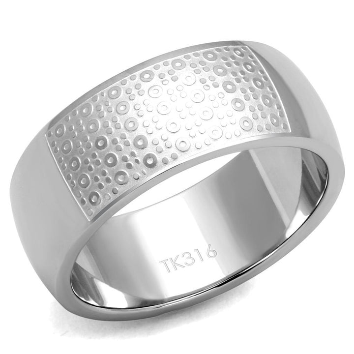 TK2945 - High polished (no plating) Stainless Steel Ring with No Stone - Brand My Case