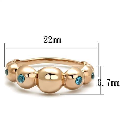 TK3088 - IP Rose Gold(Ion Plating) Stainless Steel Ring with AAA Grade - Brand My Case
