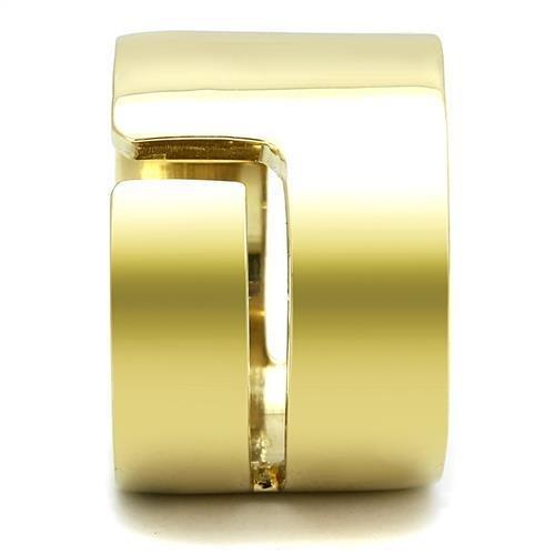 TK3118 - IP Gold(Ion Plating) Stainless Steel Ring with No Stone - Brand My Case