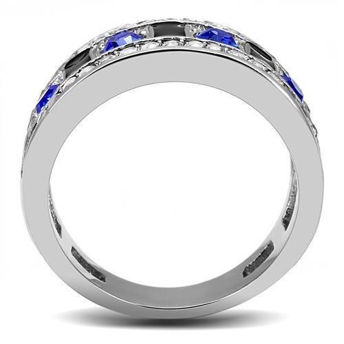 TK3141 - High polished (no plating) Stainless Steel Ring with Top - Brand My Case