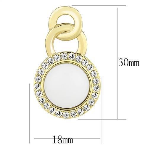 TK3152 - IP Gold(Ion Plating) Stainless Steel Earrings with Synthetic - Brand My Case