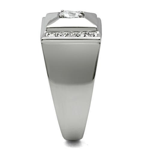 TK317 - High polished (no plating) Stainless Steel Ring with AAA Grade - Brand My Case