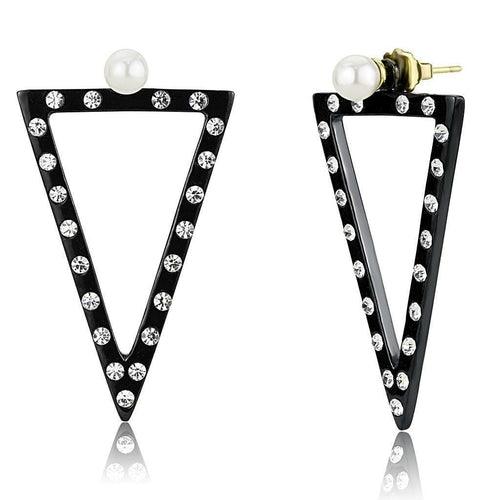 TK3216 - IP Gold+ IP Black (Ion Plating) Stainless Steel Earrings with - Brand My Case