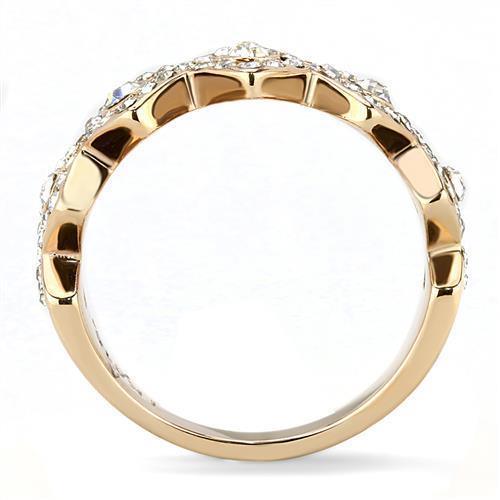 TK3237 - IP Rose Gold(Ion Plating) Stainless Steel Ring with Top Grade - Brand My Case