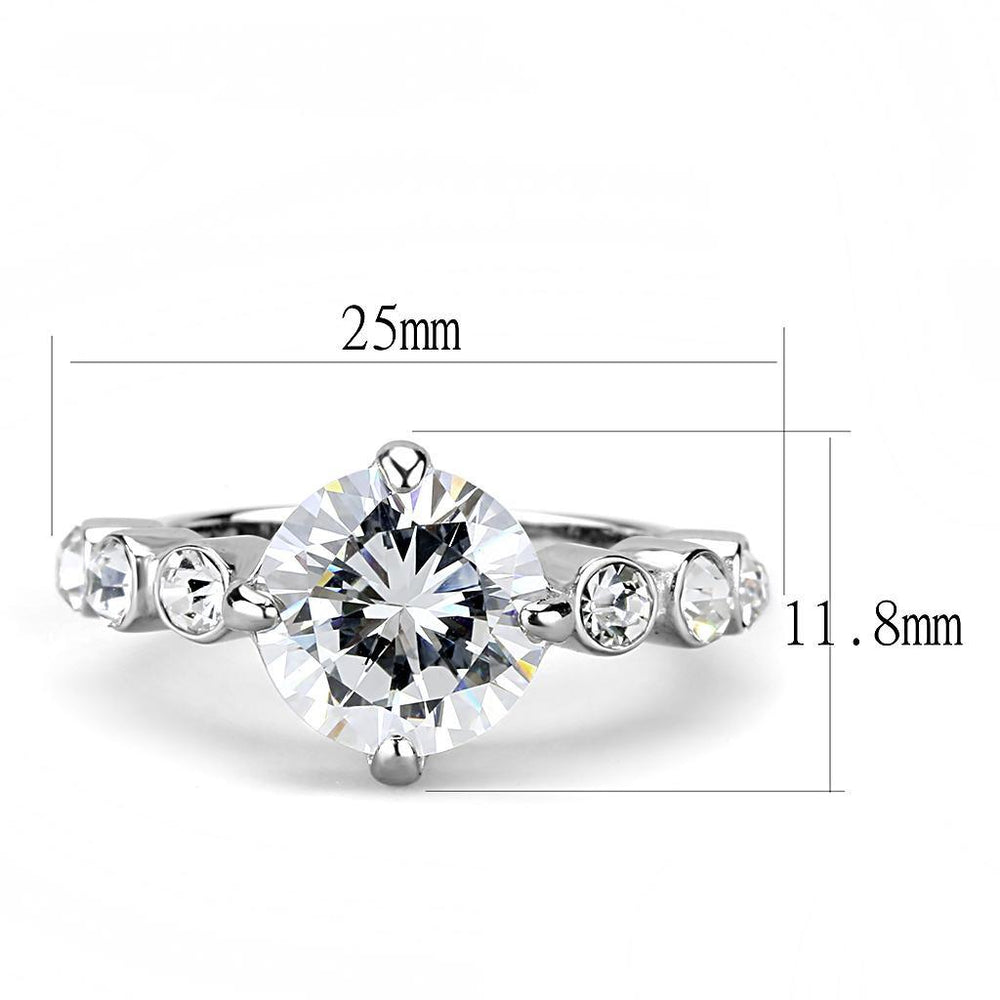 TK3247 - High polished (no plating) Stainless Steel Ring with AAA - Brand My Case