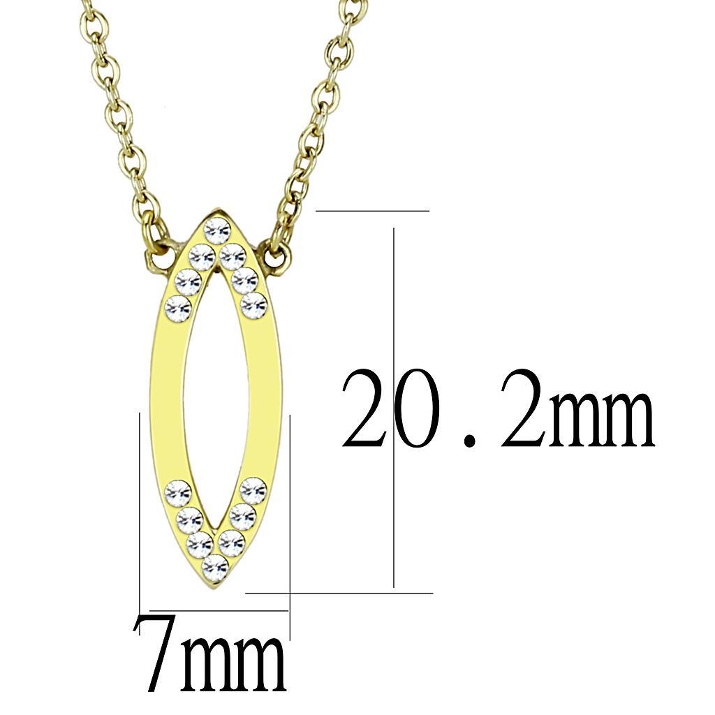 TK3285 - IP Gold(Ion Plating) Stainless Steel Necklace with Top Grade - Brand My Case