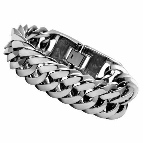 TK340 - High polished (no plating) Stainless Steel Bracelet with No - Brand My Case