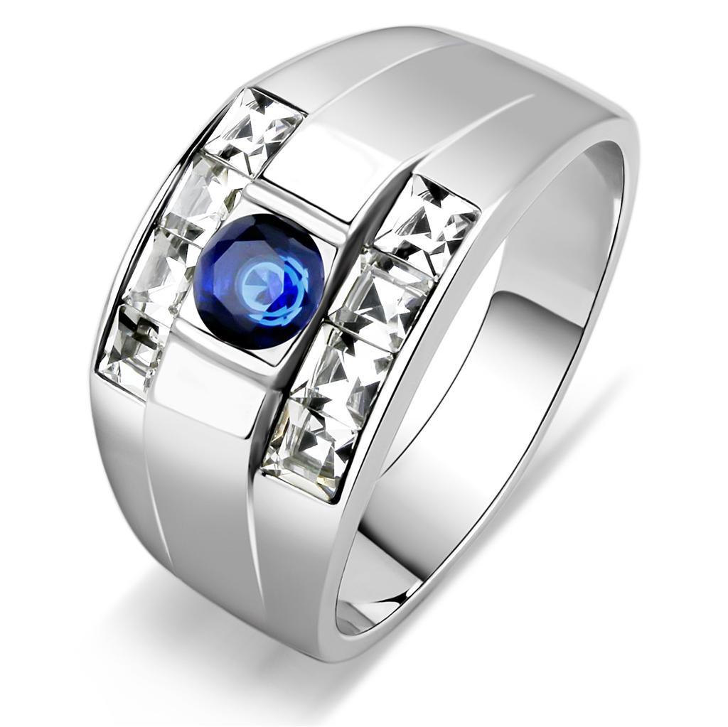 TK3463 - High polished (no plating) Stainless Steel Ring with - Brand My Case