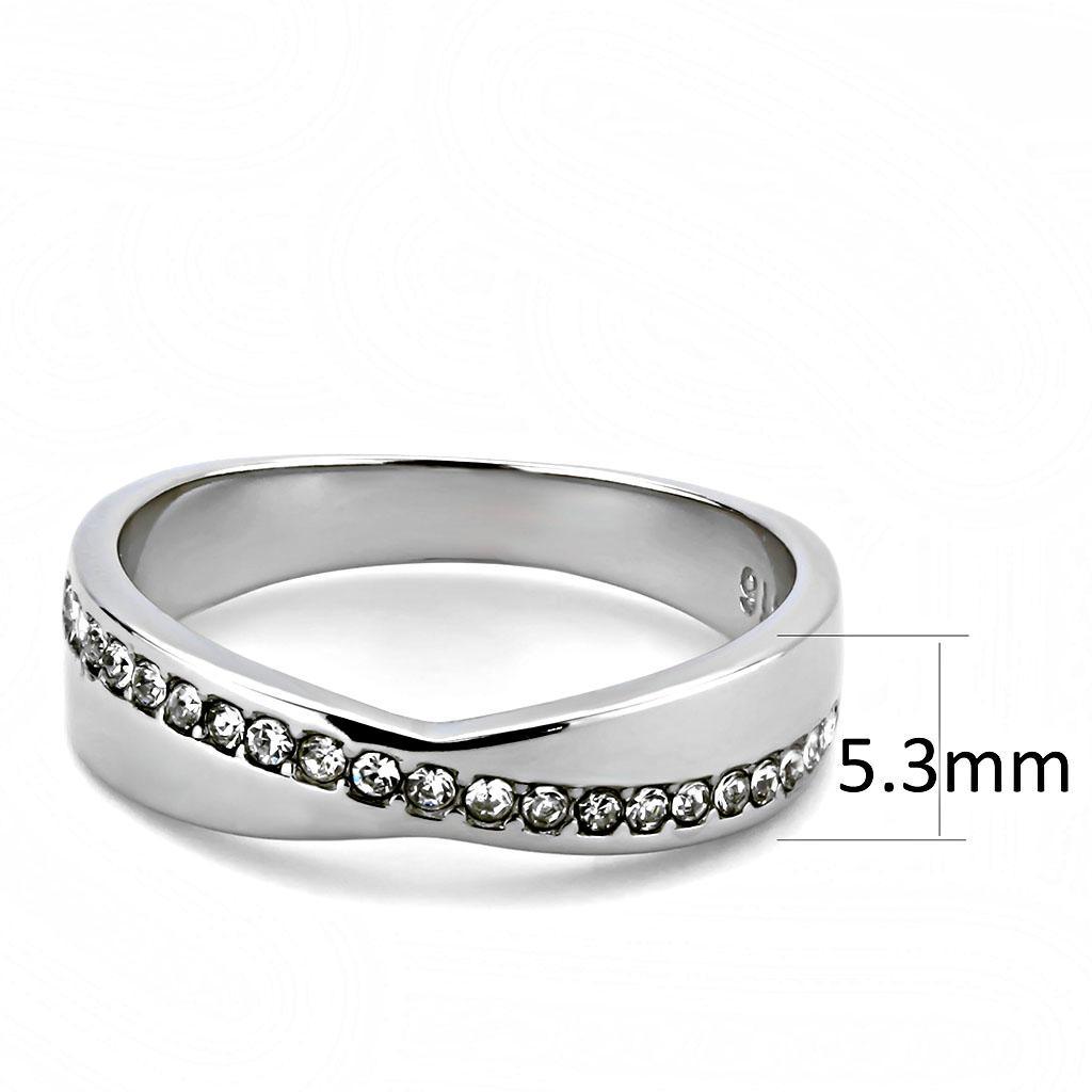 TK3501 - High polished (no plating) Stainless Steel Ring with Top - Brand My Case