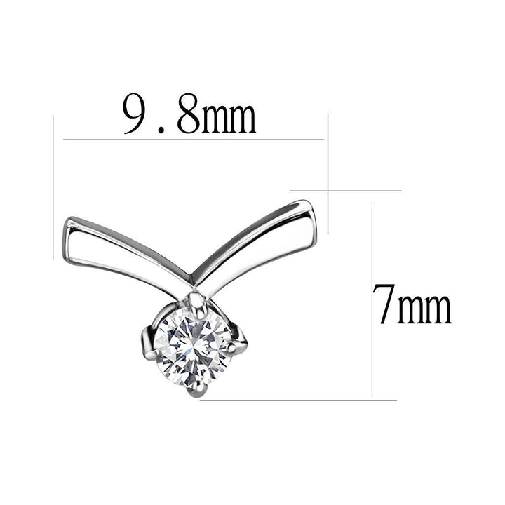 TK3657 - High polished (no plating) Stainless Steel Earrings with AAA - Brand My Case